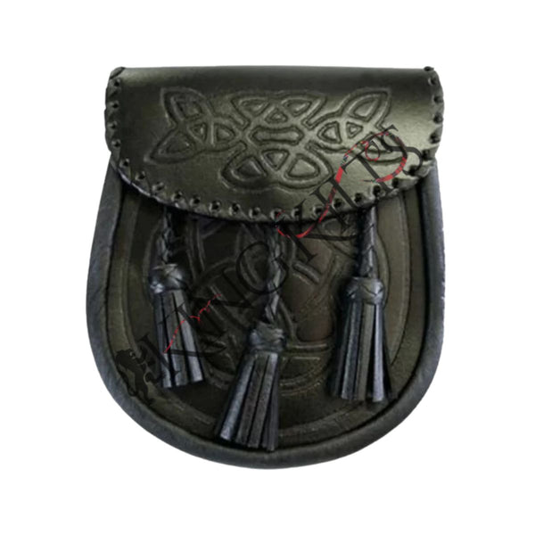 Celtic Embossed Leather Sporran