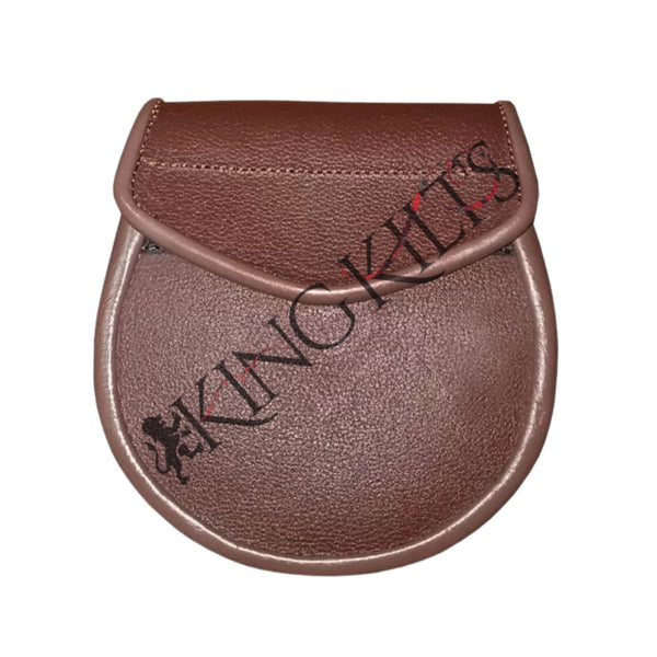 Military Style Brown Leather Sporran