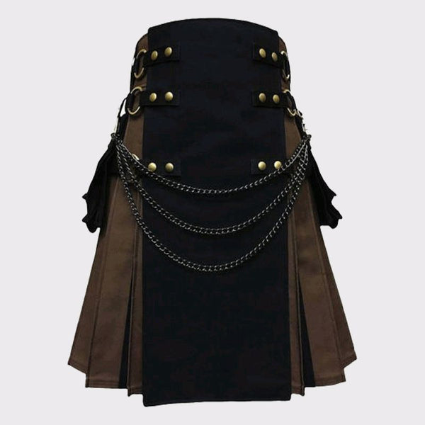  Black and Brown Premium Hybrid Kilt
