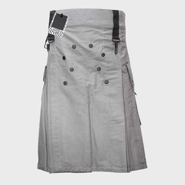  Fashion Grey Utility Kilt