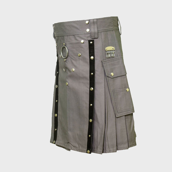  Modern Grey Utility Kilt