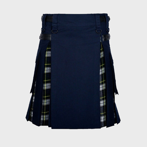  Navy Blue Dress Gordon Tartan Hybrid Kilt