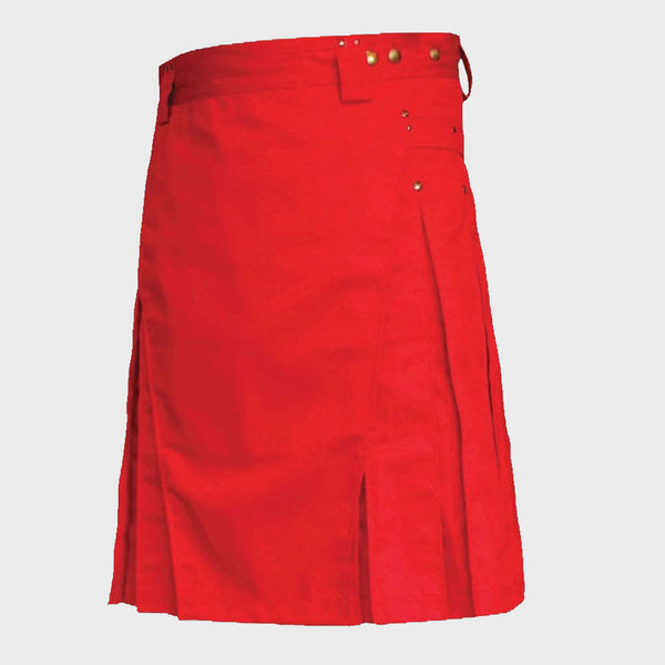  Red Color Latest Stylish Utility Kilt
